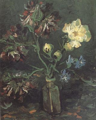 Vincent Van Gogh Vase with Myosotis and Peonies oil painting image